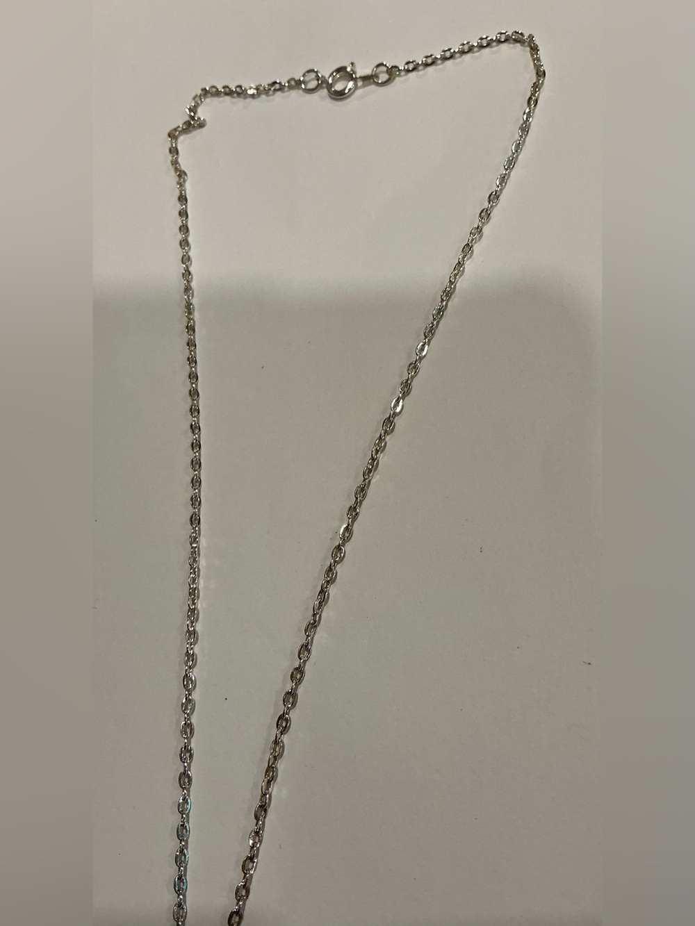 Delicate Silver tone Rope Chain Necklace - Picture 2 of 3